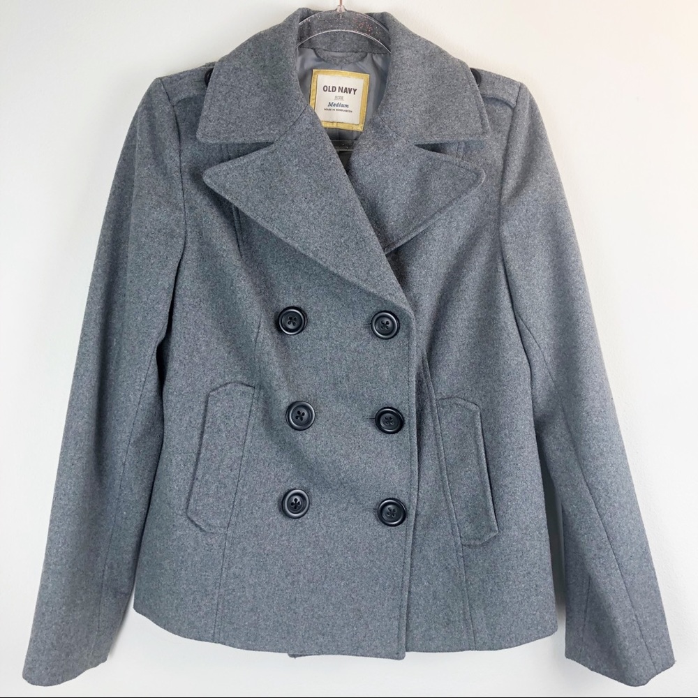Old Navy Wool Blend Pea Coat, Sz M